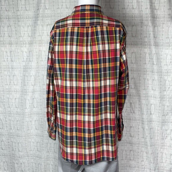 NWOT XL Polo Ralph Lauren Multi Color Plaid Long Sleeve Button Down - Picture 8 of 11